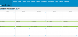 Control de gastos en las pymes - captura del programa de gestión comercial CRM online para pymes