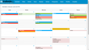 agenda crm por colores