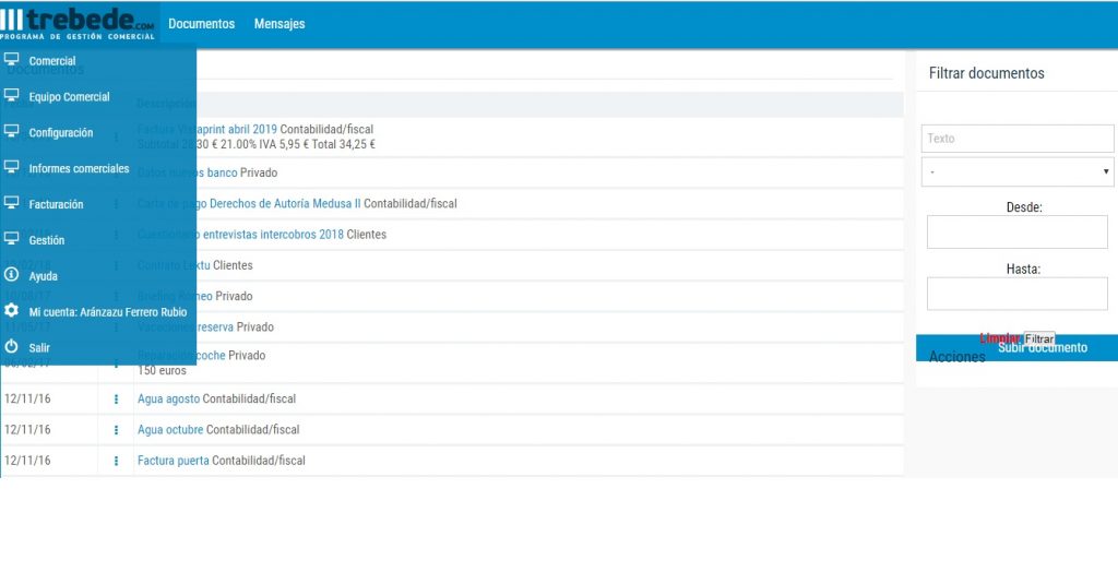 Gestión documentos con CRM facil