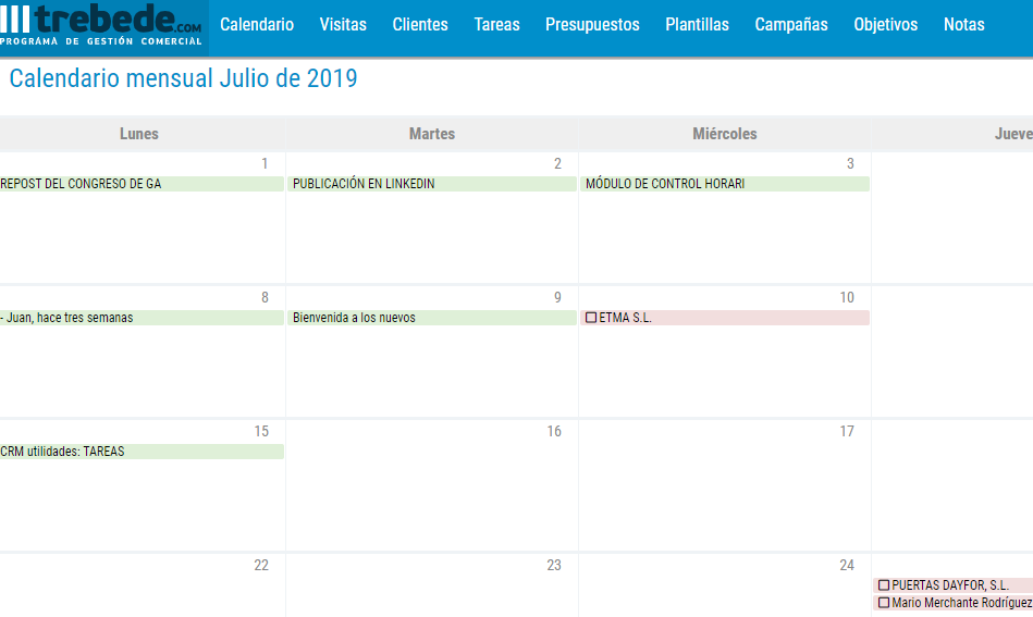 calendario crm facil para empresas marketing